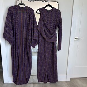 BCBGMaxAzria Purple and Gold Ensemble